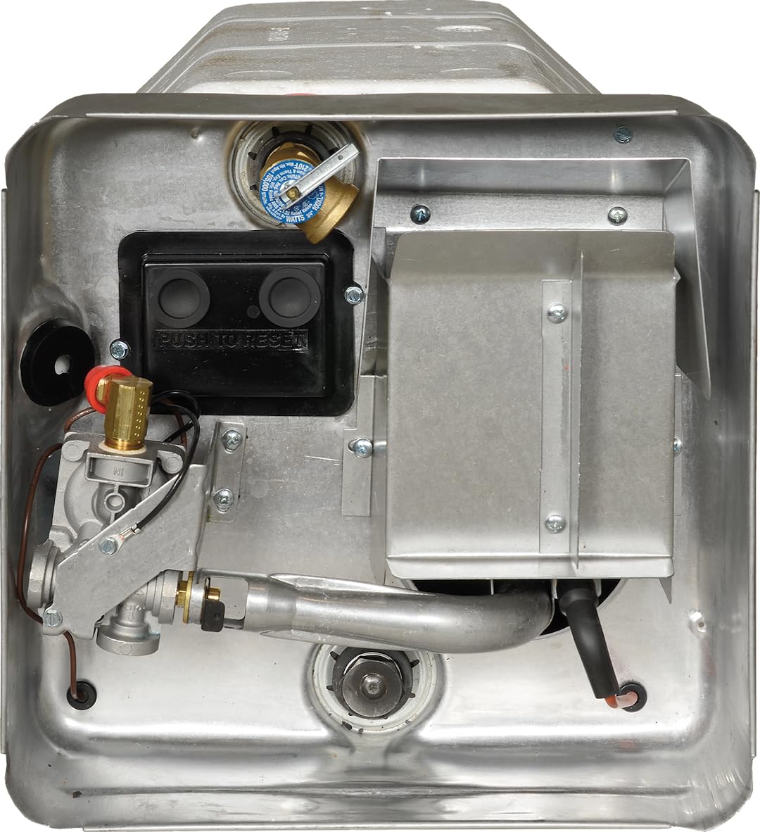 SW10DE Suburban LP Gas & Electric 10 Gal Direct Spark Ignition Tank-Type RV Water Heater (16-7/32" X 16-7/32" X 20-1/2")