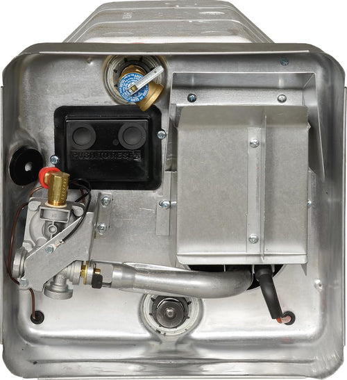 SW10DE Suburban LP Gas & Electric 10 Gal Direct Spark Ignition Tank-Type RV Water Heater (16-7/32" X 16-7/32" X 20-1/2")