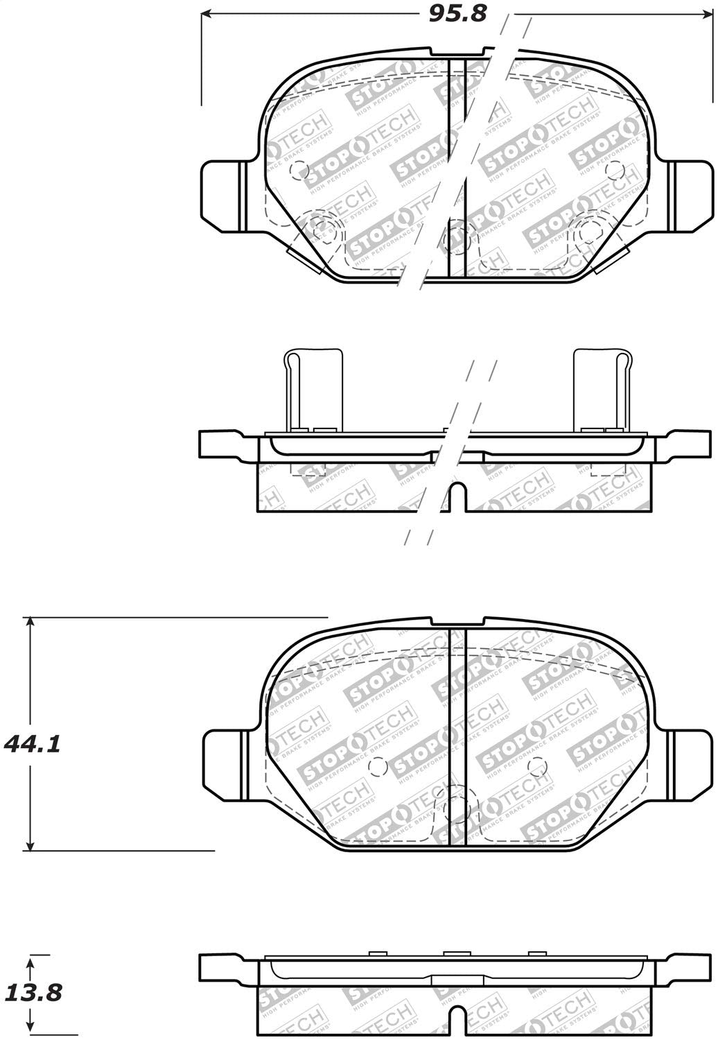 Brake Pads StopTech 305.15690 Street Select with Hardware