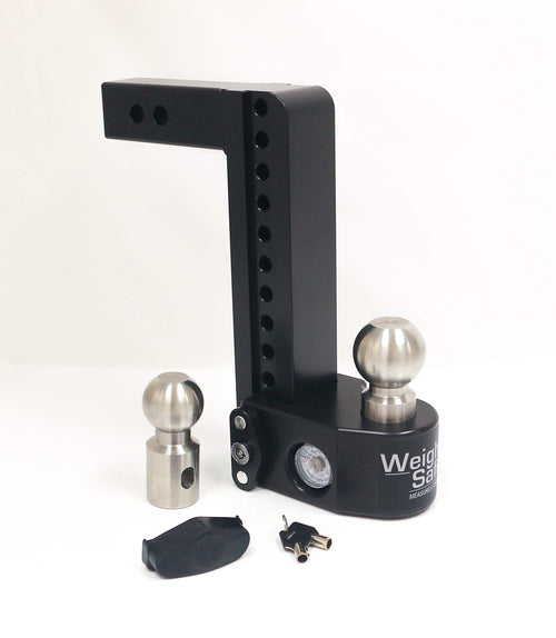 Weigh Safe 10" Drop Hitch WS102CERBLA 2" Receiver - Adjustable Aluminum Trailer Hitch Ball Mount w/Built-in Scale 2 Stainless Steel Balls (2"&2-5/16") Black CERAKOTE -Lifetime Gauge Warranty