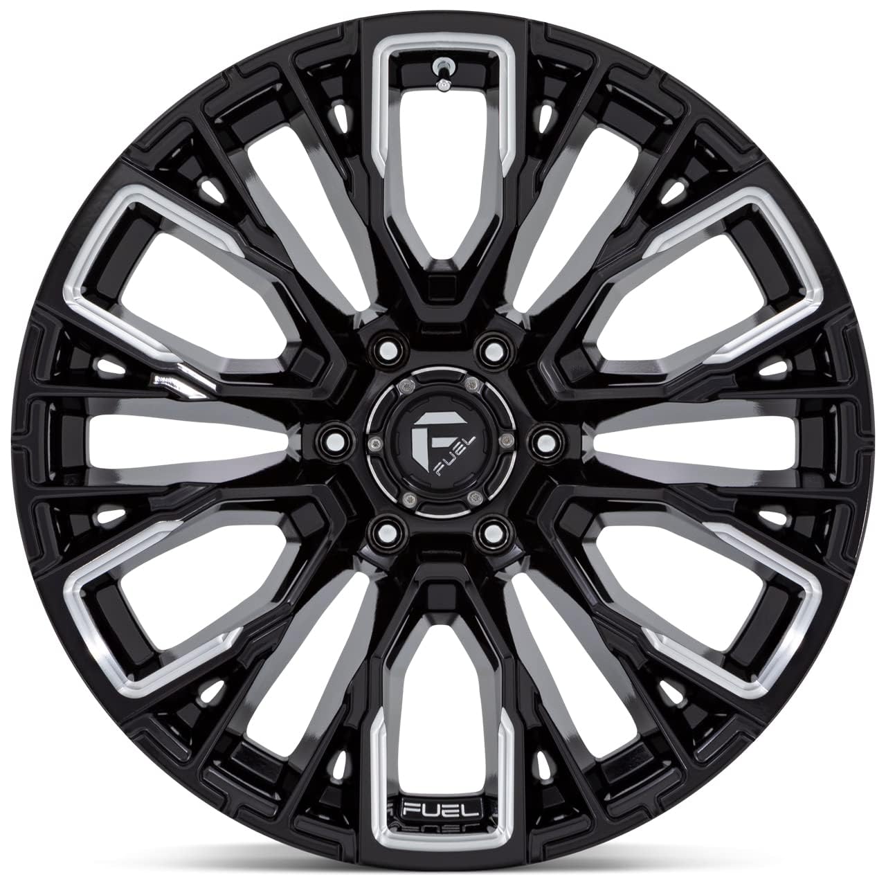 D849 REBAR FUEL OFF-ROAD 20X9, 6X5.5, 5.79, 20mm GLOSS BLACK MILLED - D84920908457
