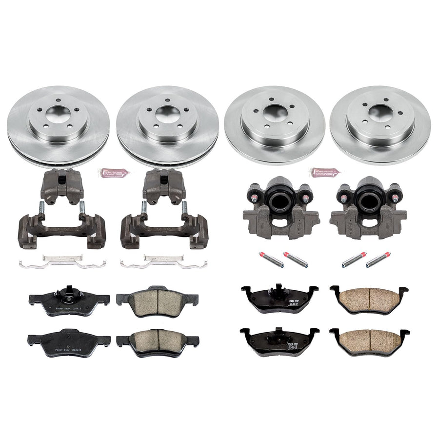 Power Stop KCOE4025 1-Click OE Replacement Brake Kit with Calipers For Ford Escape 2008, Mazda Tribute 2008, Mercury Mariner 2008 [Model Specific]