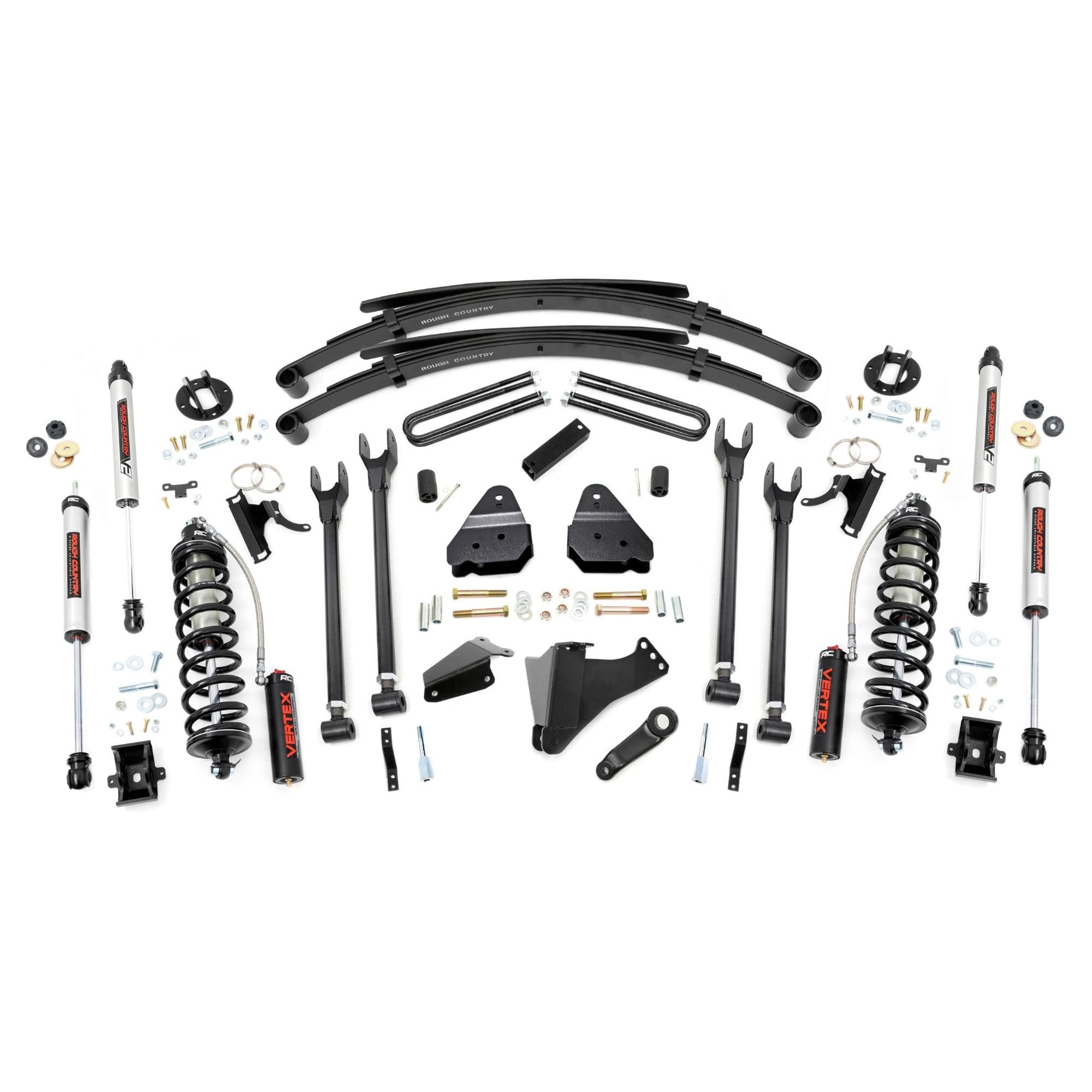 6" Rough Country Coilover Lift Kit for 05-07 Ford Super Duty | 4 Link - 58258