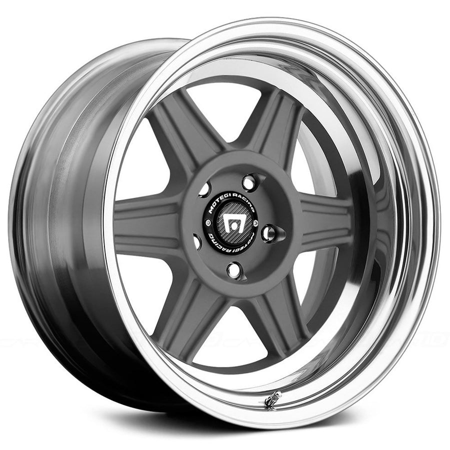 15 Inch MOTEGI RACING 15x8 MR124 Machined Gray wheels rims
