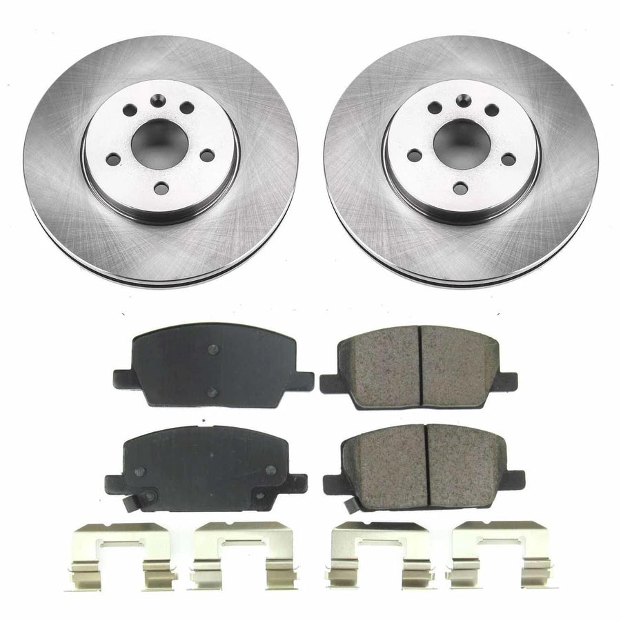 Power Stop KOE8316 Front Replacement Brake Kit-OE Brake Rotors & Ceramic Brake Pads For Buick Encore 2018-2022, Chevrolet Trax 2018-2022 [Model Specific]