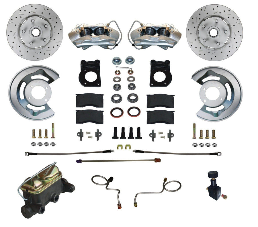 Manual Disc Brake Conversion LEED BRAKES 70 Mustang 4 Piston Caliper Maxgrip Xds Rotors
