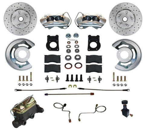 Manual Disc Brake Conversion LEED BRAKES 70 Mustang 4 Piston Caliper Maxgrip Xds Rotors