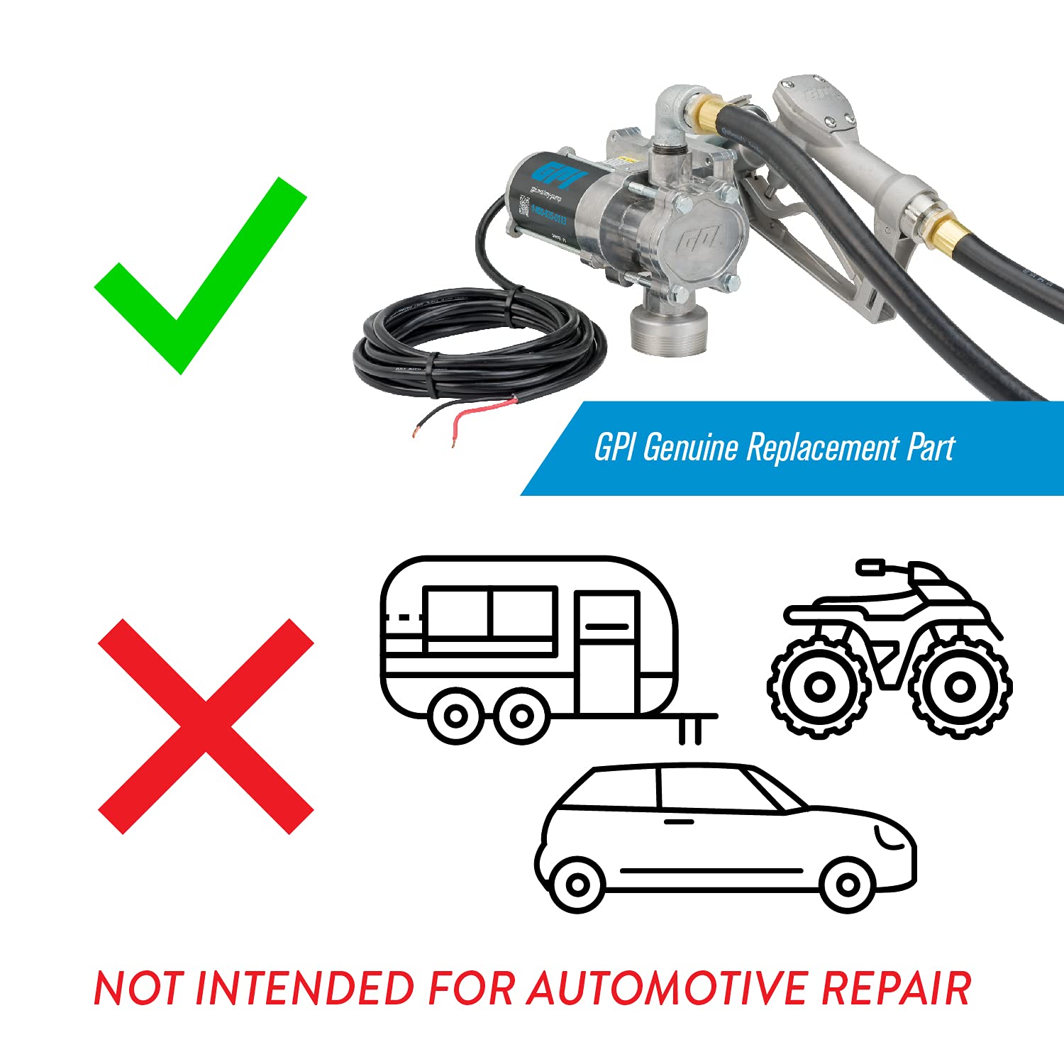 EZ-8 Fuel Transfer Pump GPI Overhaul Kit for Manufactured on or Before Jan. 8, 2016, Motor Shaft Key, Two Gears, and Replacement Seals (13750005)