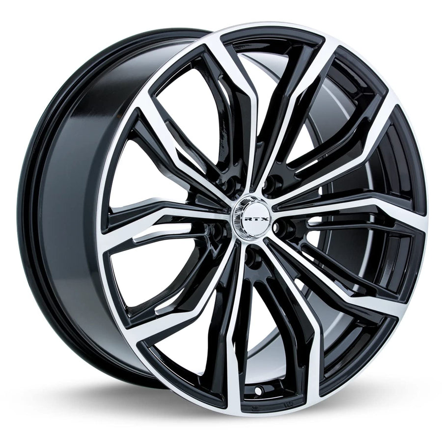 BLACK WIDOW RTX Custom Wheel - 18x8, 42 Offset, 5x114.3 Bolt Pattern, 70.3mm Hub - Black with Machined Face Rim