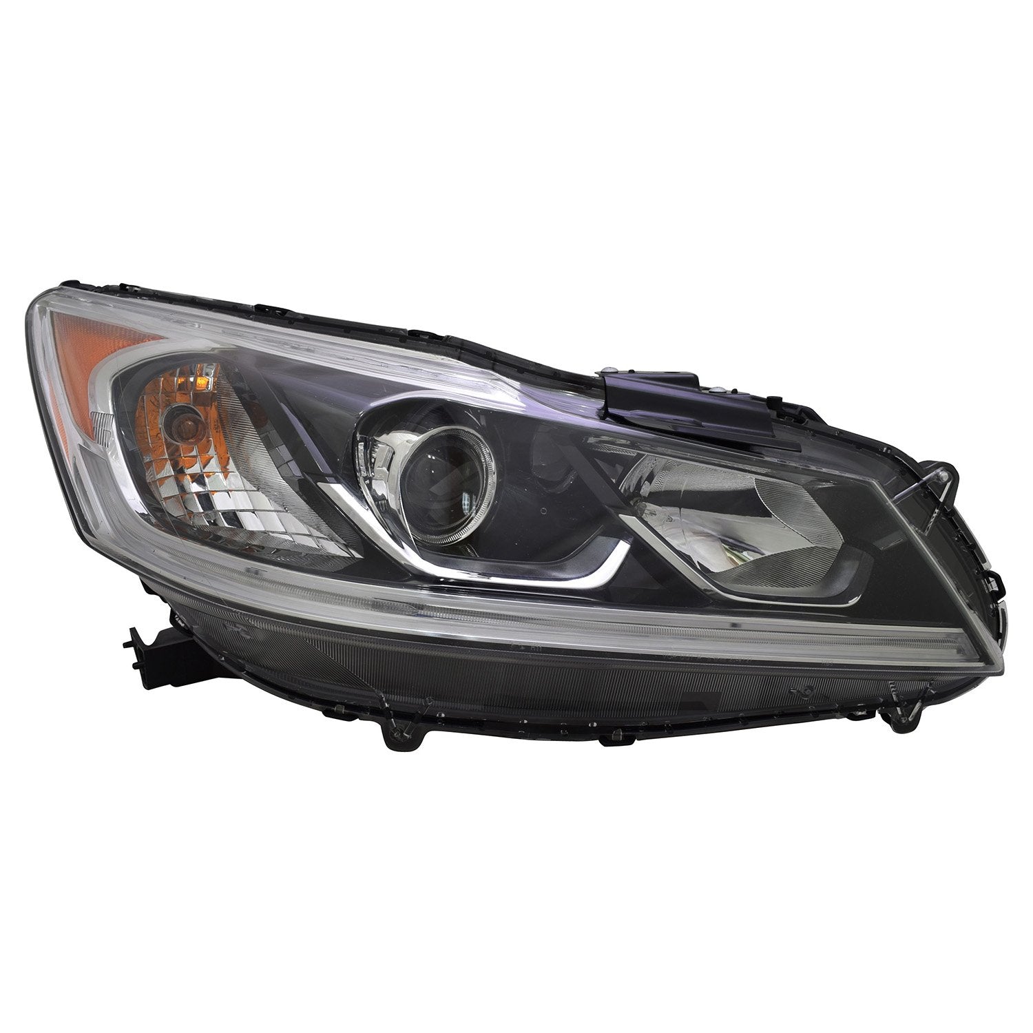 Right TYC Headlight Assembly Compatible with 2016-2017 Honda Accord