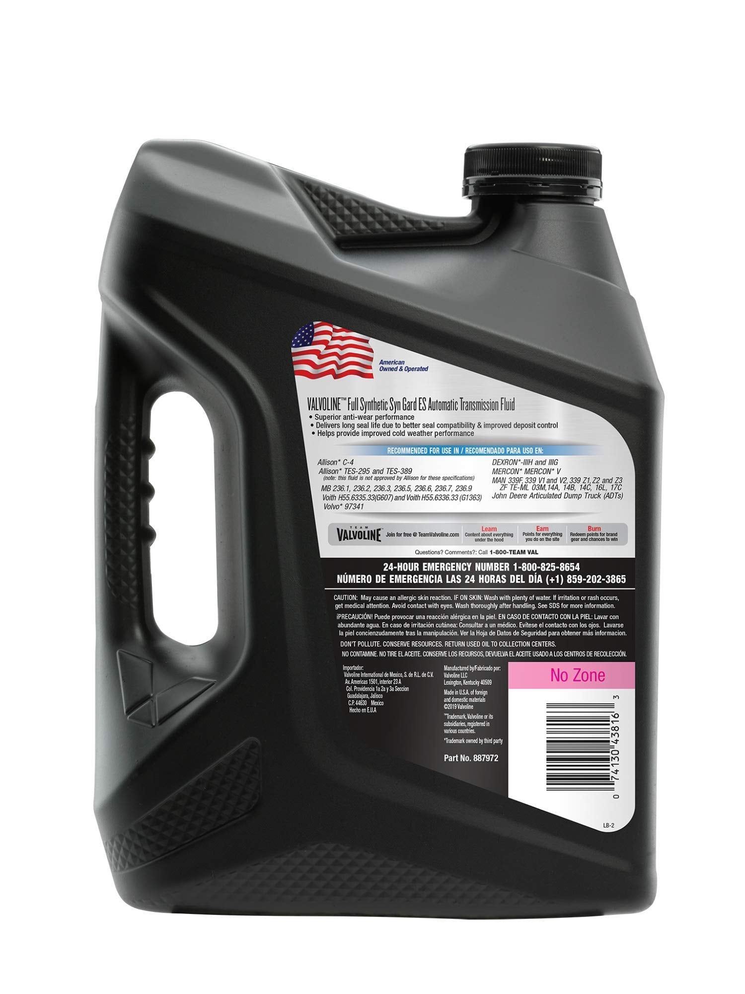 Syn Gard Valvoline (ATF) ES Full Synthetic Automatic Transmission Fluid 1 GA