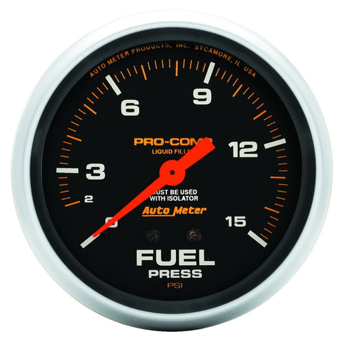 Auto Meter Pro-Comp 5413 Liquid-Filled Mechanical Fuel Pressure Gauge