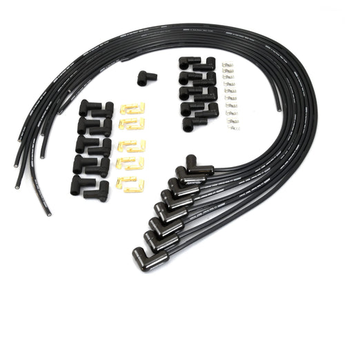 Flame-Thrower 8MM Black Spark Plug Wires PerTronix Universal Fit 8 Cylinders with 90° Black Ceramic Boot