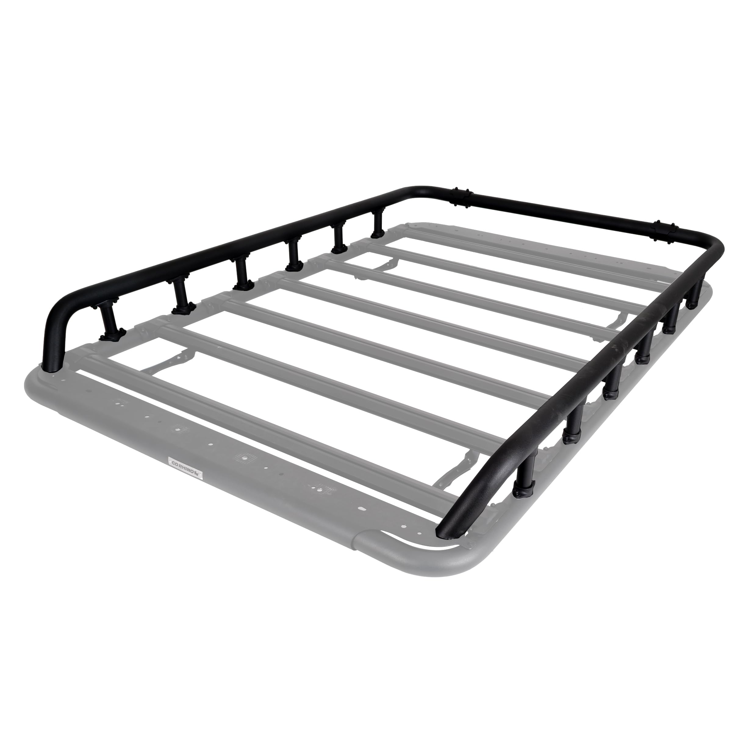 Go Rhino Tri-Rail Kit SRM500 | Aluminum, Textured Black | 5935072T | Fits Go Rhino 75" SRM500 Roof Racks