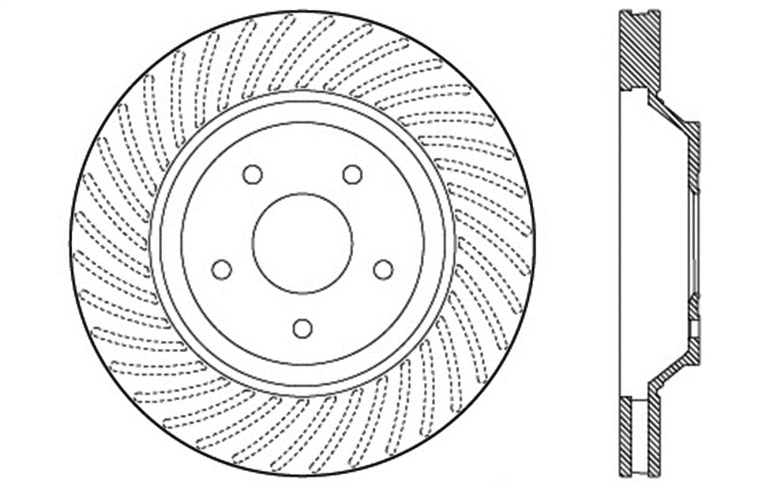 128.62046L StopTech Sport Cross Drilled Brake Rotor (Front Left), 1 Pack