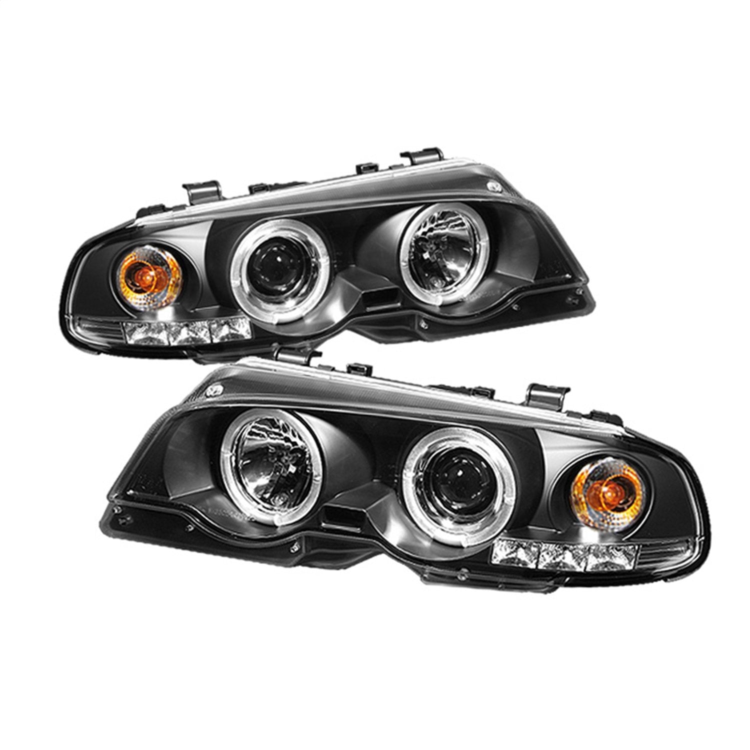 5008923 Spyder Auto LED Halo Projector Headlights Black/Clear