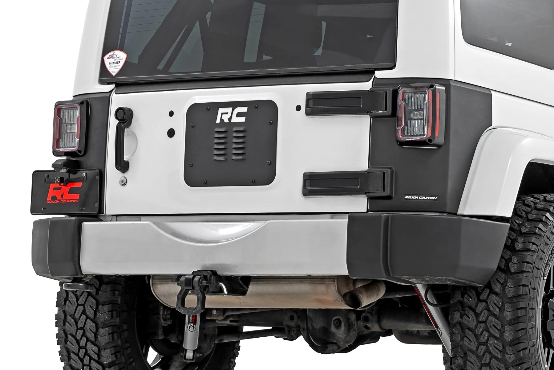 Rough Country Trail Cladding Rear Corner Panels for Jeep Wrangler JK/Unlimited (2007-2018) - UV-Resistant, High-Density Thermoplastic, Easy Install
