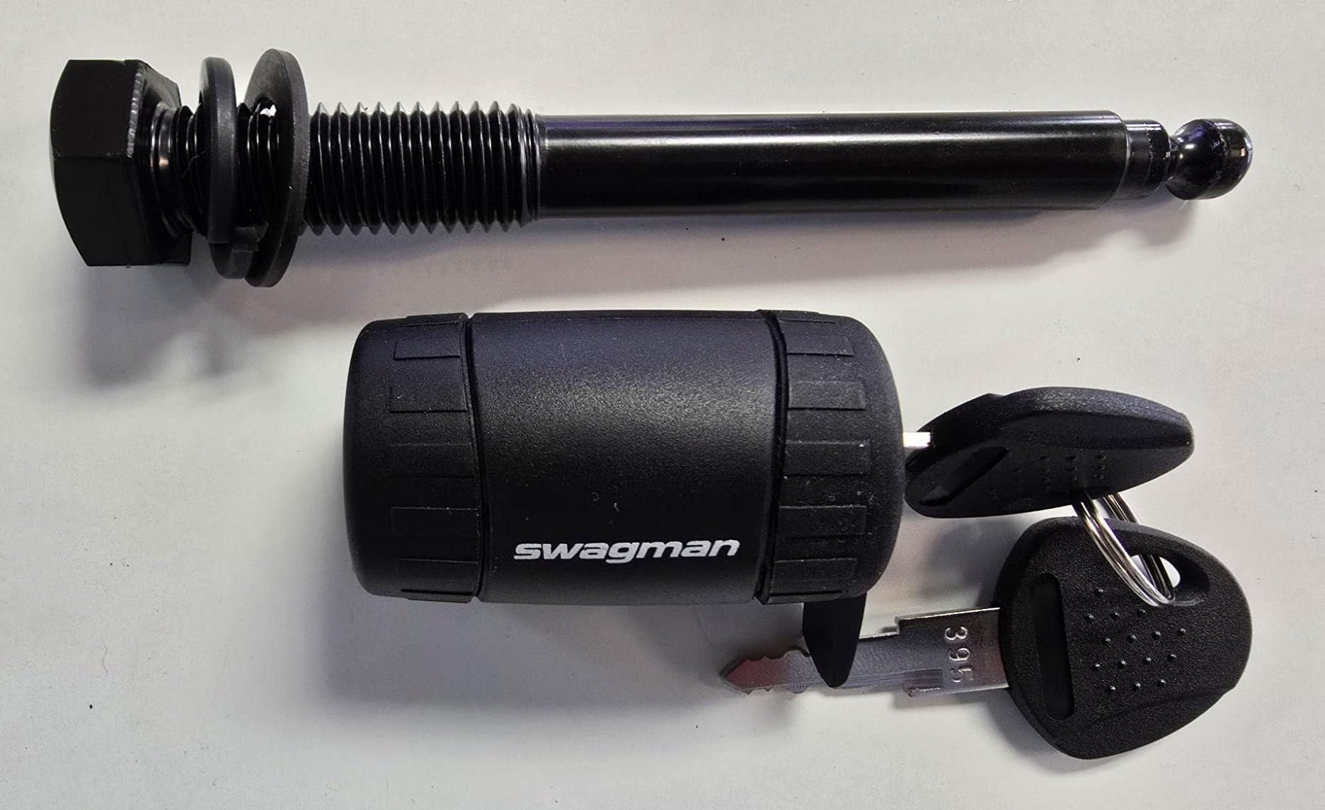 Swagman 5/8" Threaded Anti-Wobble Hitch Pin, Silver/Black