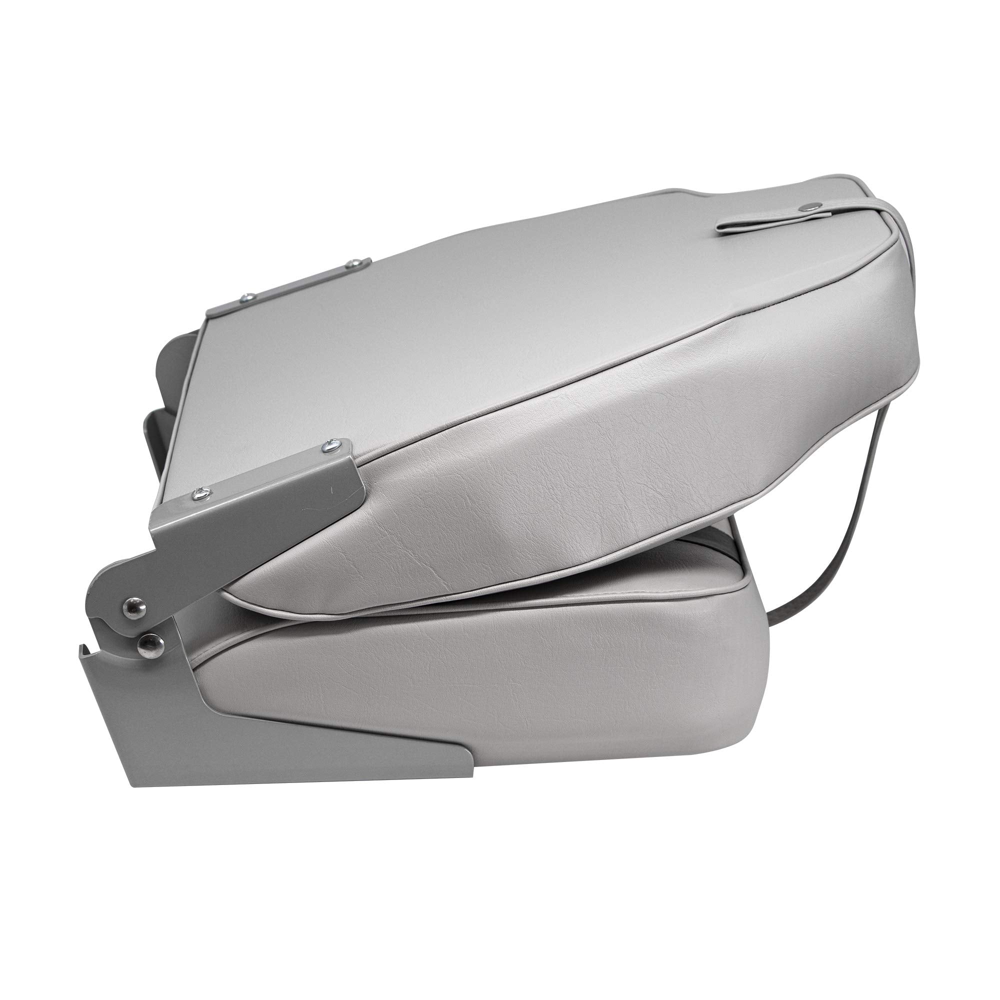 Classic Stripe Wise High Back Boat Seat, Grey-Charcoal-Navy 8WD1062LS-975
