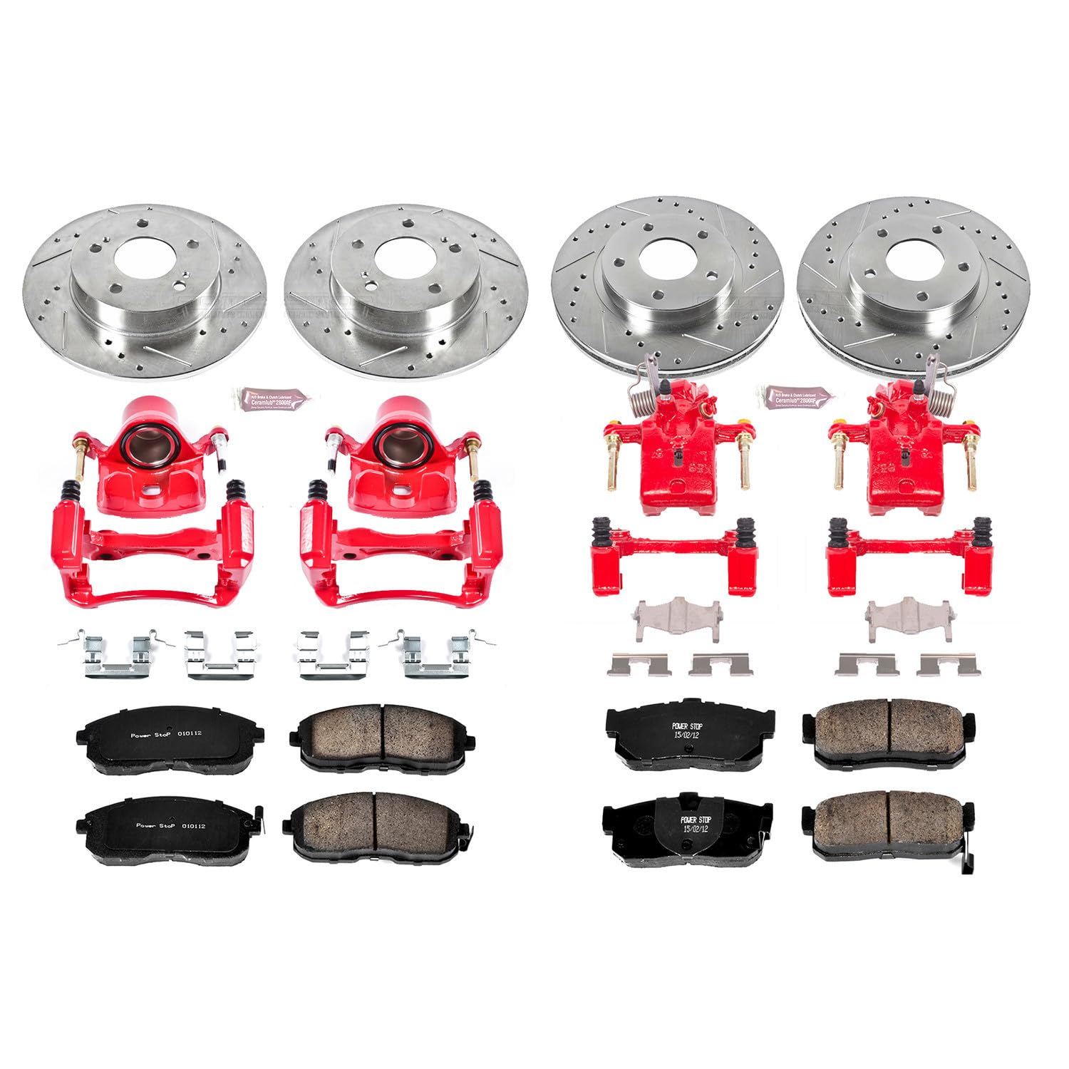 Power Stop 1-Click Performance Brake Kit with Caliper For INFINITI I30 2000-2001 [Model Specific]
