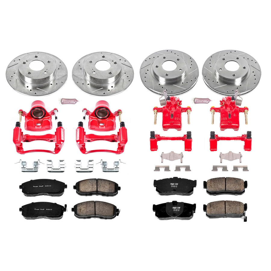 Power Stop 1-Click Performance Brake Kit with Caliper For INFINITI I30 2000-2001 [Model Specific]