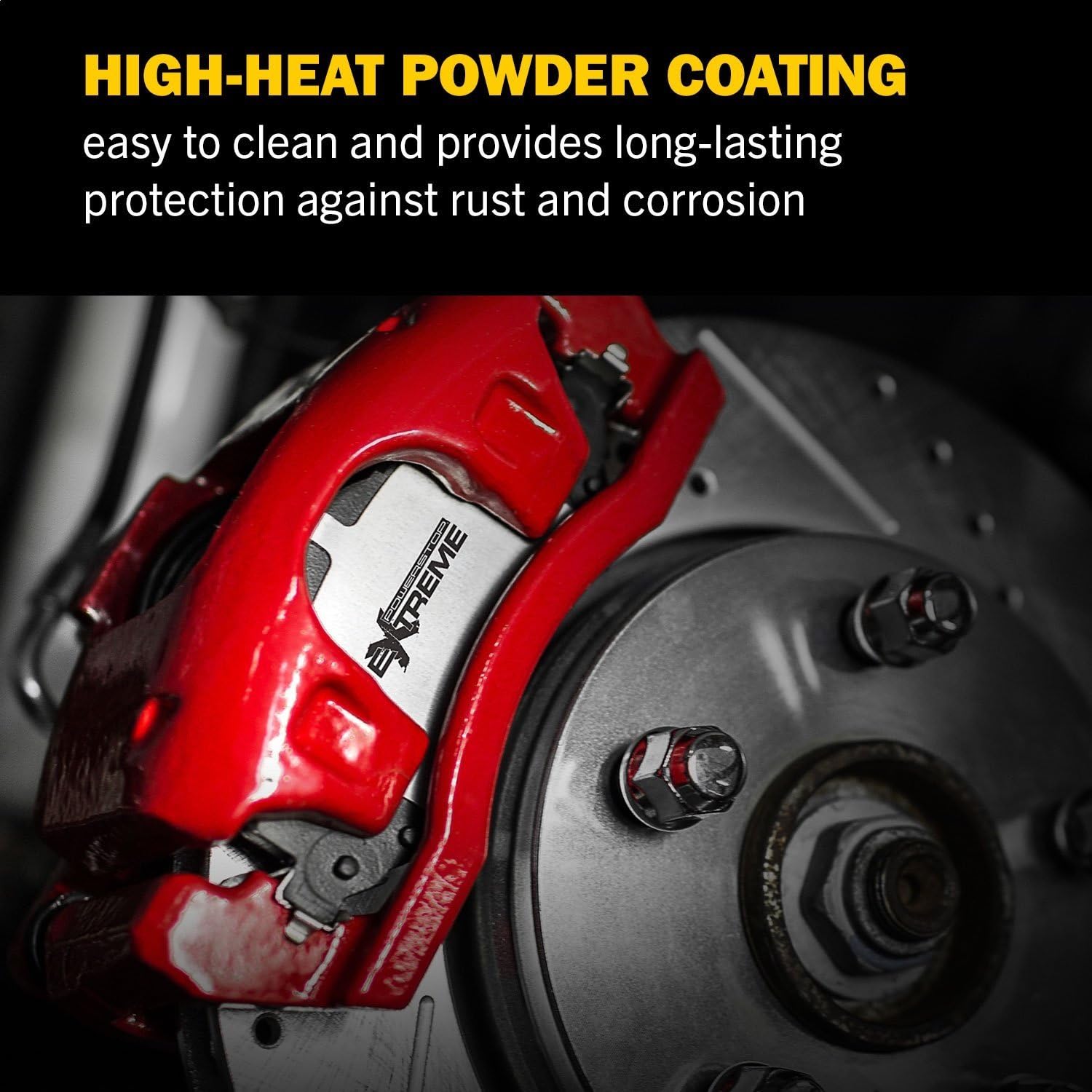 Power Stop S2660 Front Pair of High-Temp Red Powder Coated Calipers