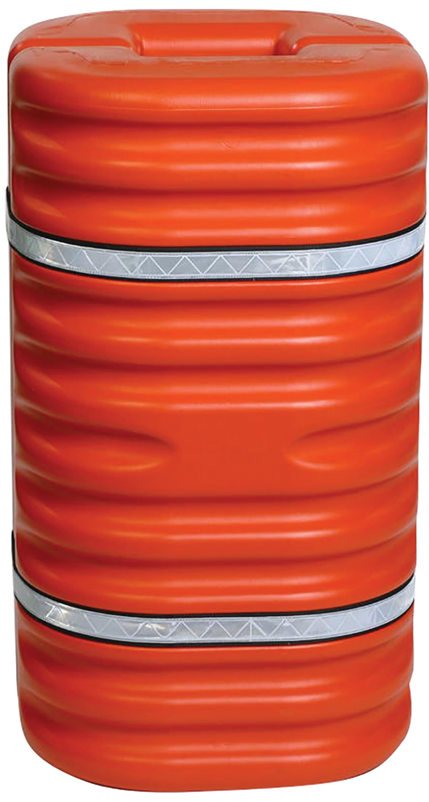 Plastic Eagle Column Protector for 10" Square Column with Interlocking Halves and Easy-Install Straps, 24" x 24" x 42", High-Density Polyethylene (HDPE), Orange, Made in The USA, 1710OR