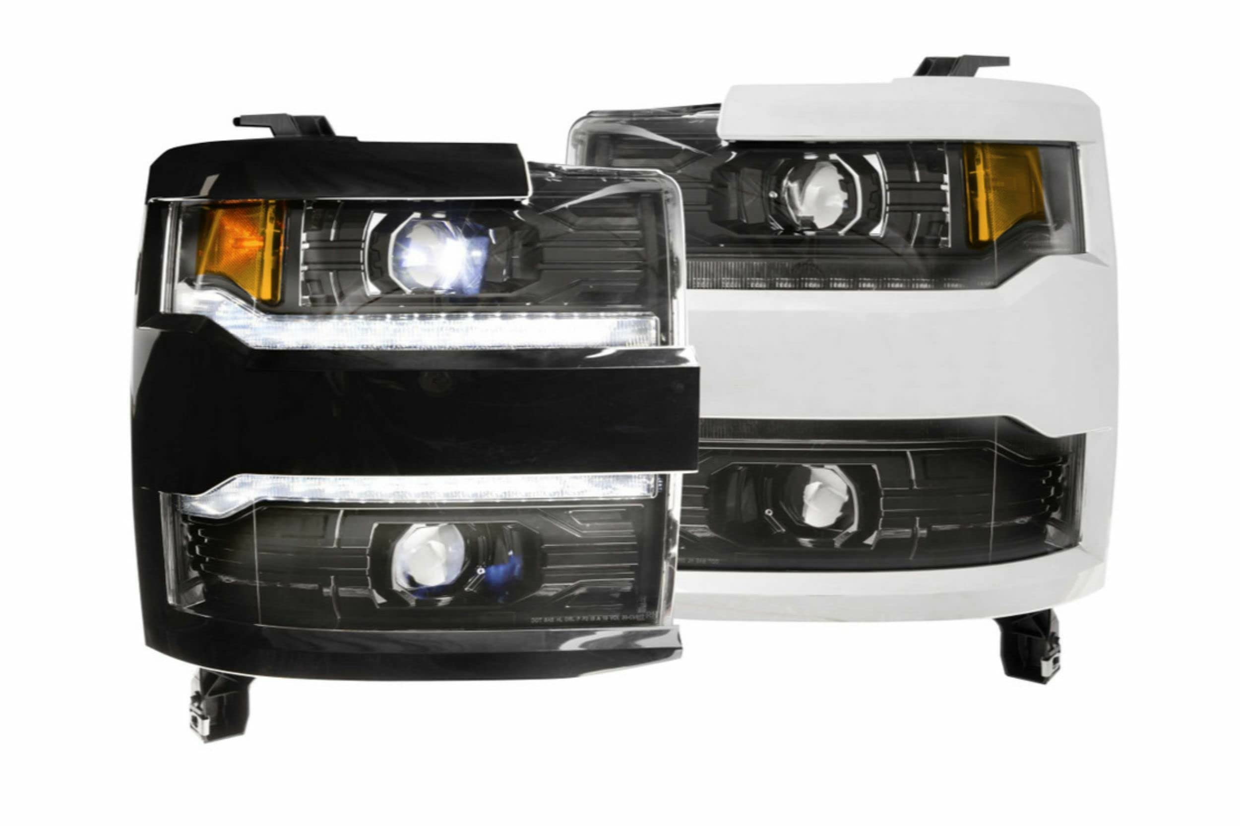 Morimoto XB LED Headlights fits 2015-2019 Chevrolet Silverado HD with Chrome Bezel, Plug and Play Headlight Assemblies (LF541, LF541.C)