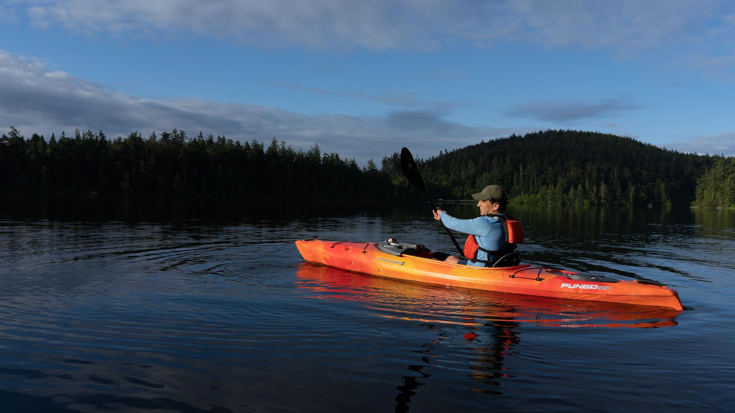 Pungo 125 Wilderness Systems | Sit Inside Recreational Kayak | Features Phase 3 Air Pro Comfort Seating | 12' 6" | Mango