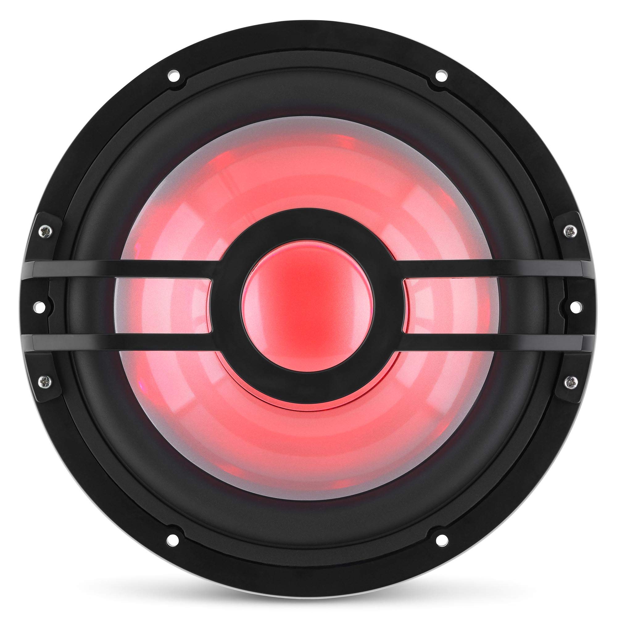 CMSP-101RGB-4 Clarion 10" Marine Subwoofer with RGB LEDs, Single 4-Ohm, 250 Watts