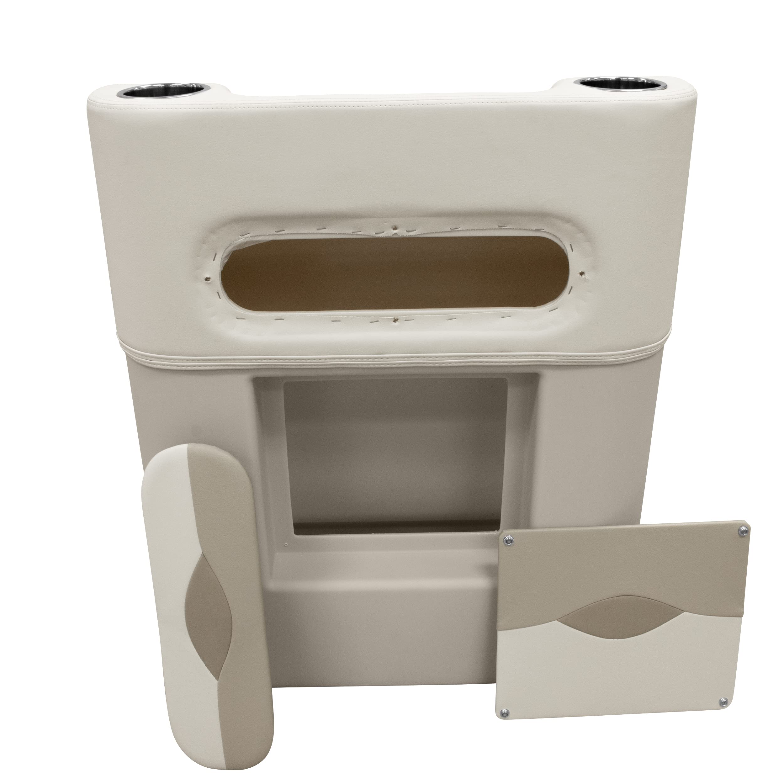 Wise Premier Series BM1158-1066 Pontoon Helm Steering Console, Stone/Mocha Java/Khaki