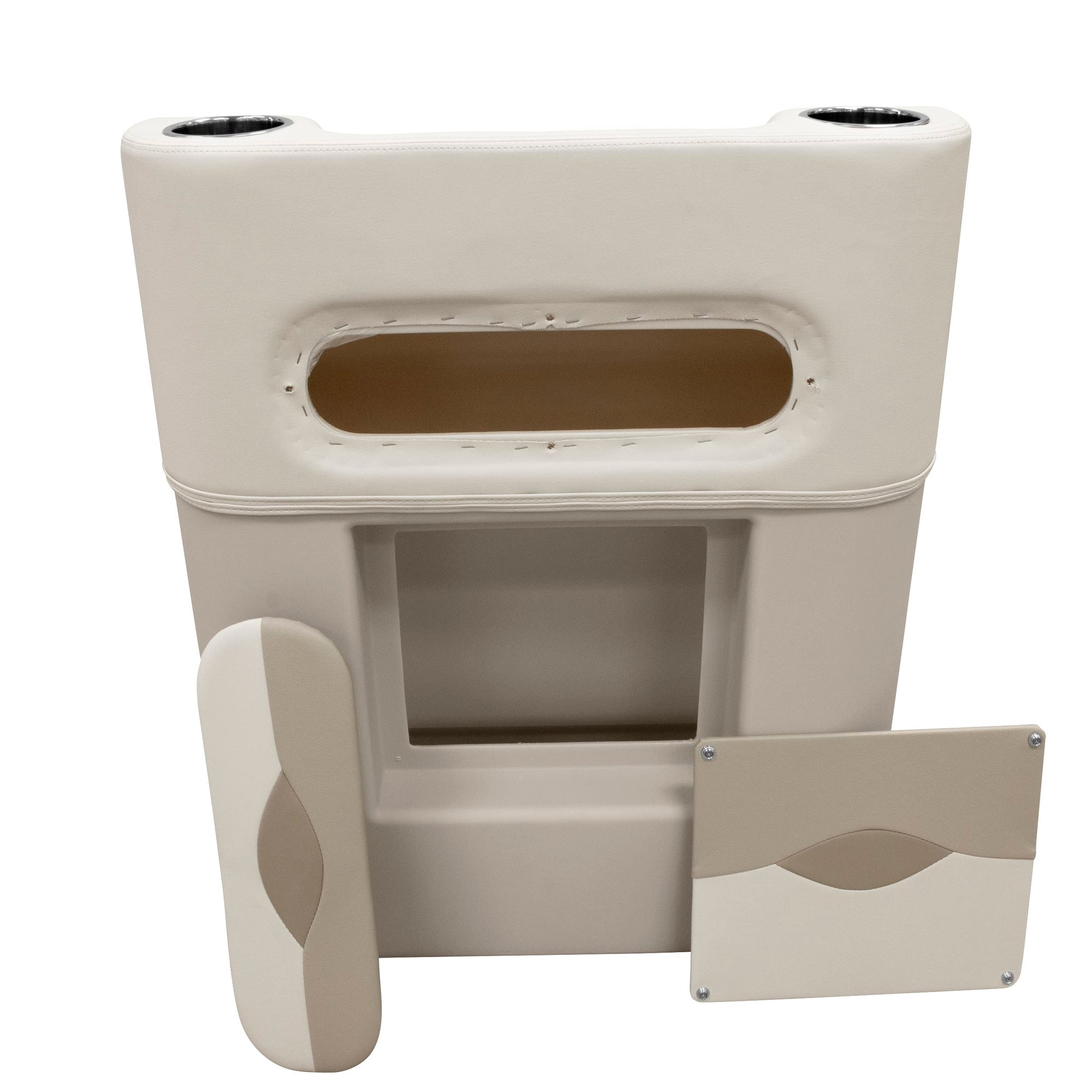 Wise Premier Series BM1158-1066 Pontoon Helm Steering Console, Stone/Mocha Java/Khaki