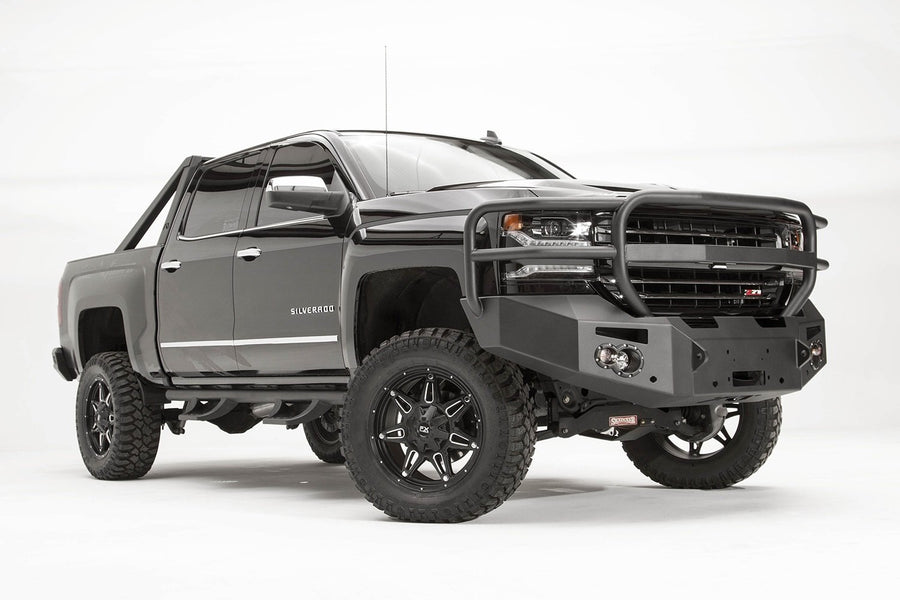 Fab Fours Premium Winch Front Bumper CS16-F3850-B Uncoated/Paintable w/Full Guard w/Sensors [AWSL]