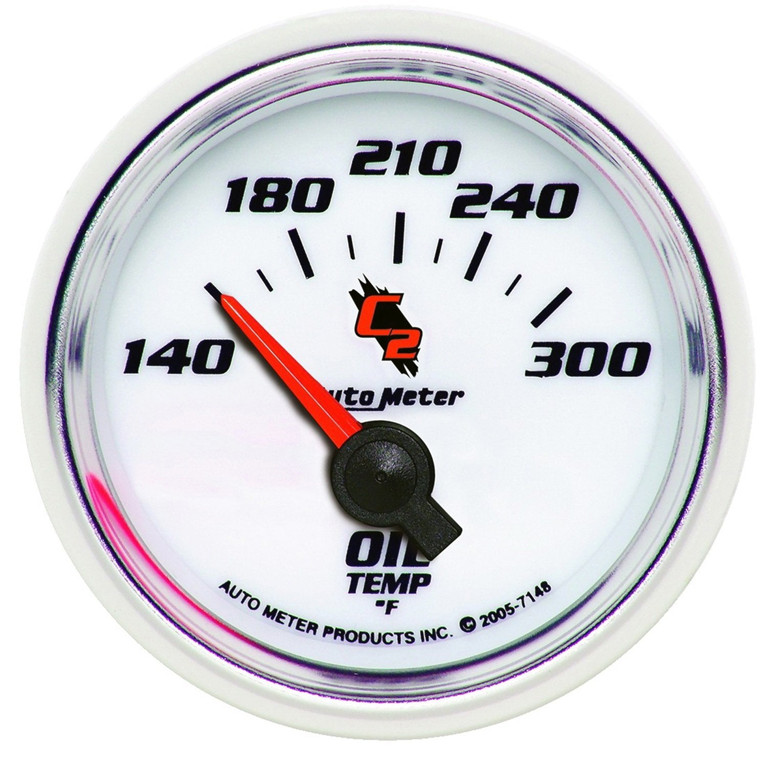 Auto Meter C2 2-1/16" 140-300 F Short Sweep Electric Oil Temperature Gauge 7148