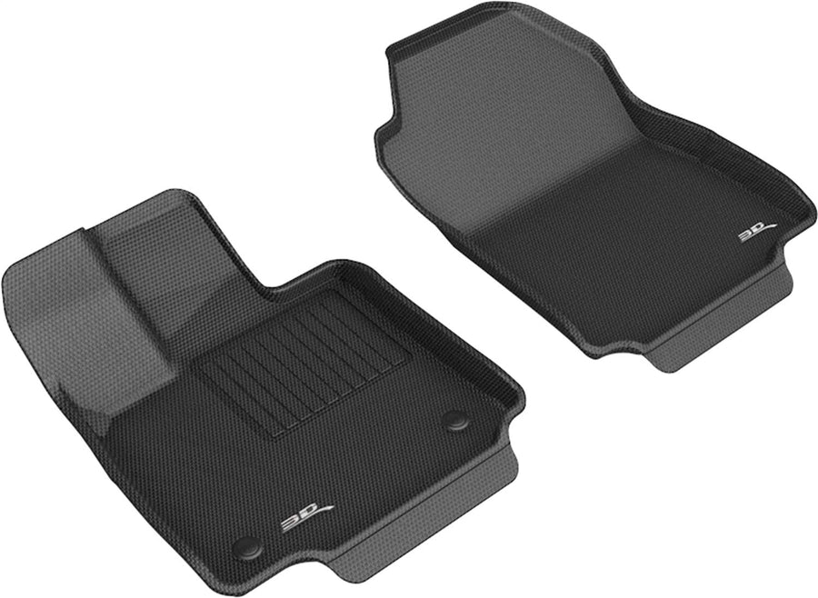 3D MAXpider Kagu Custom Fit Floor Mat (Black) Compatible with Toyota RAV4/VENZA 2019-2023 - Front Row
