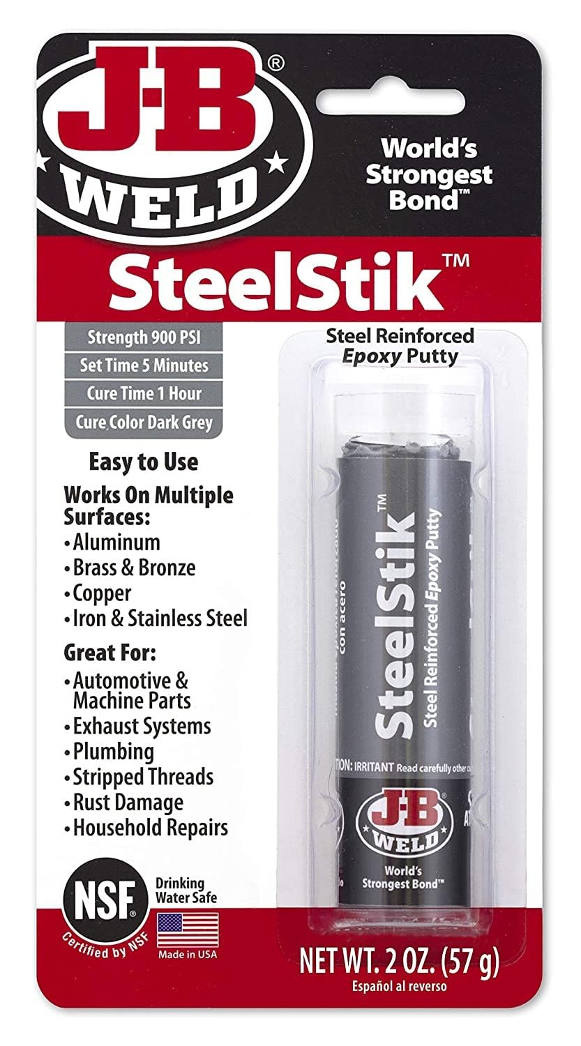 SteelStik J-B Weld 8267-S Steel Reinforced Epoxy Putty Stick - 2 oz