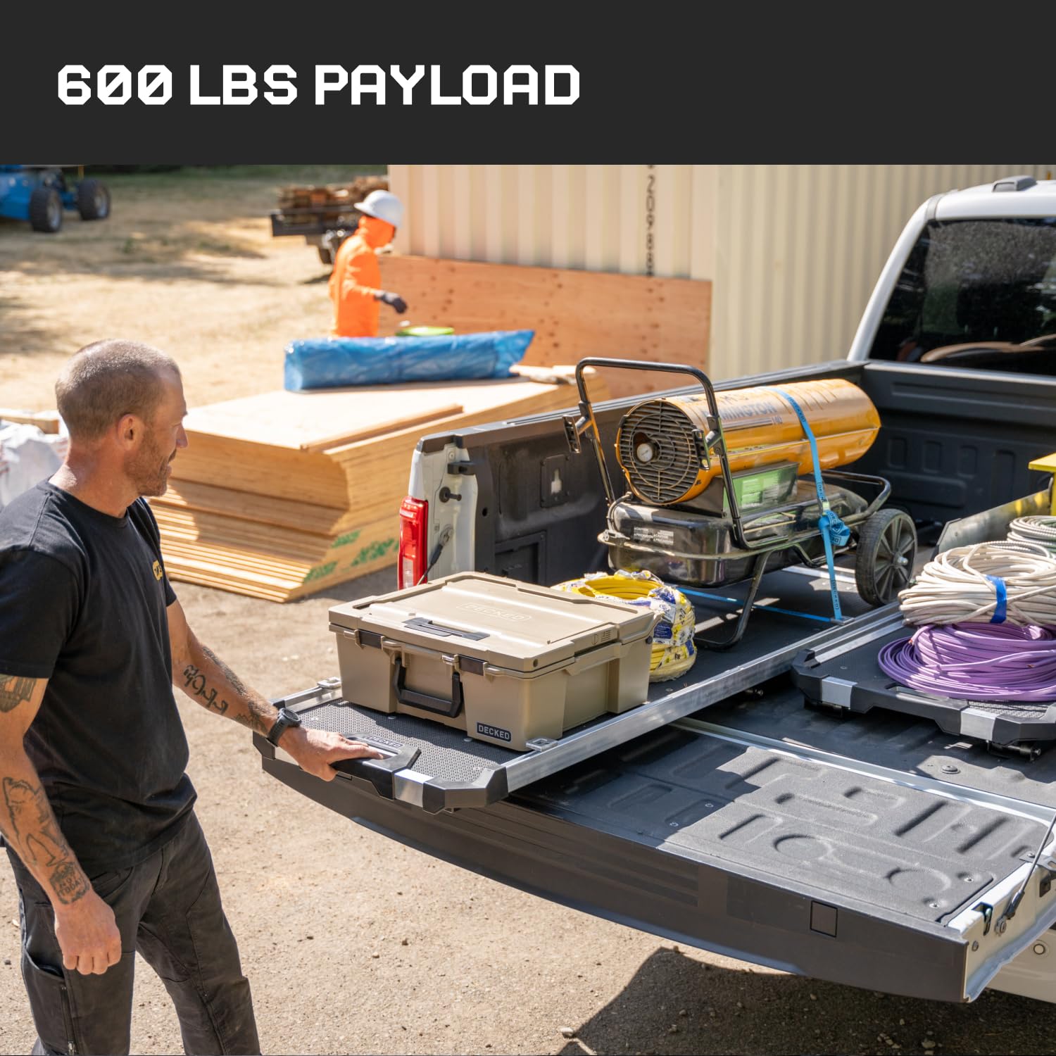 Truck Bed Slide CargoGlide – 600 lb Capacity, 75% Extension – Heavy-Duty Pickup Cargo Slide for Easy Bed Access – Compatible with CargoGlide 600/75% / 24" W / 63" L
