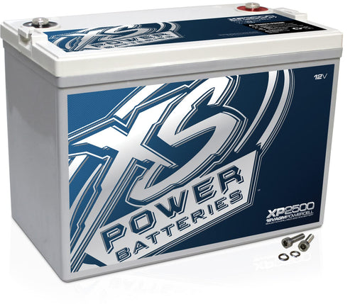 XP Series XS Power 12V 2500 Amp AGM Supplemental Battery with M6 Terminal Bolt