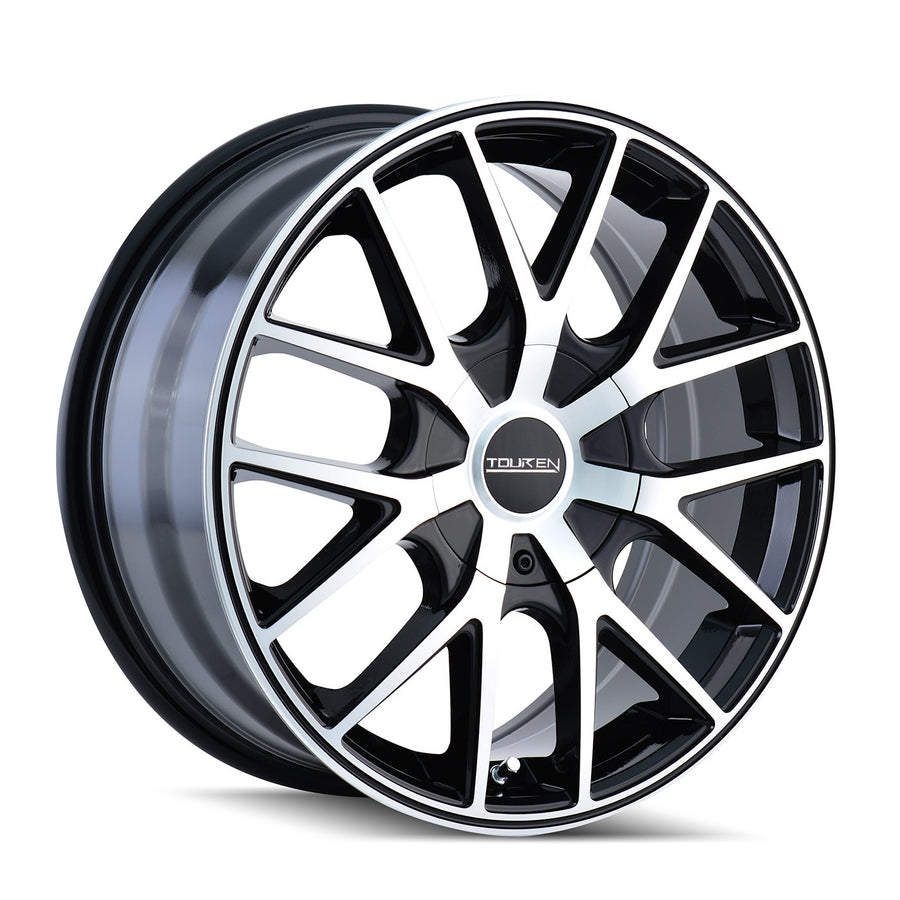18x8 TR60, Bolt Pattern: 5x100/4.5, Offset: 40, BLACK/MACHINED FACE/BLACK RING, set of 1
