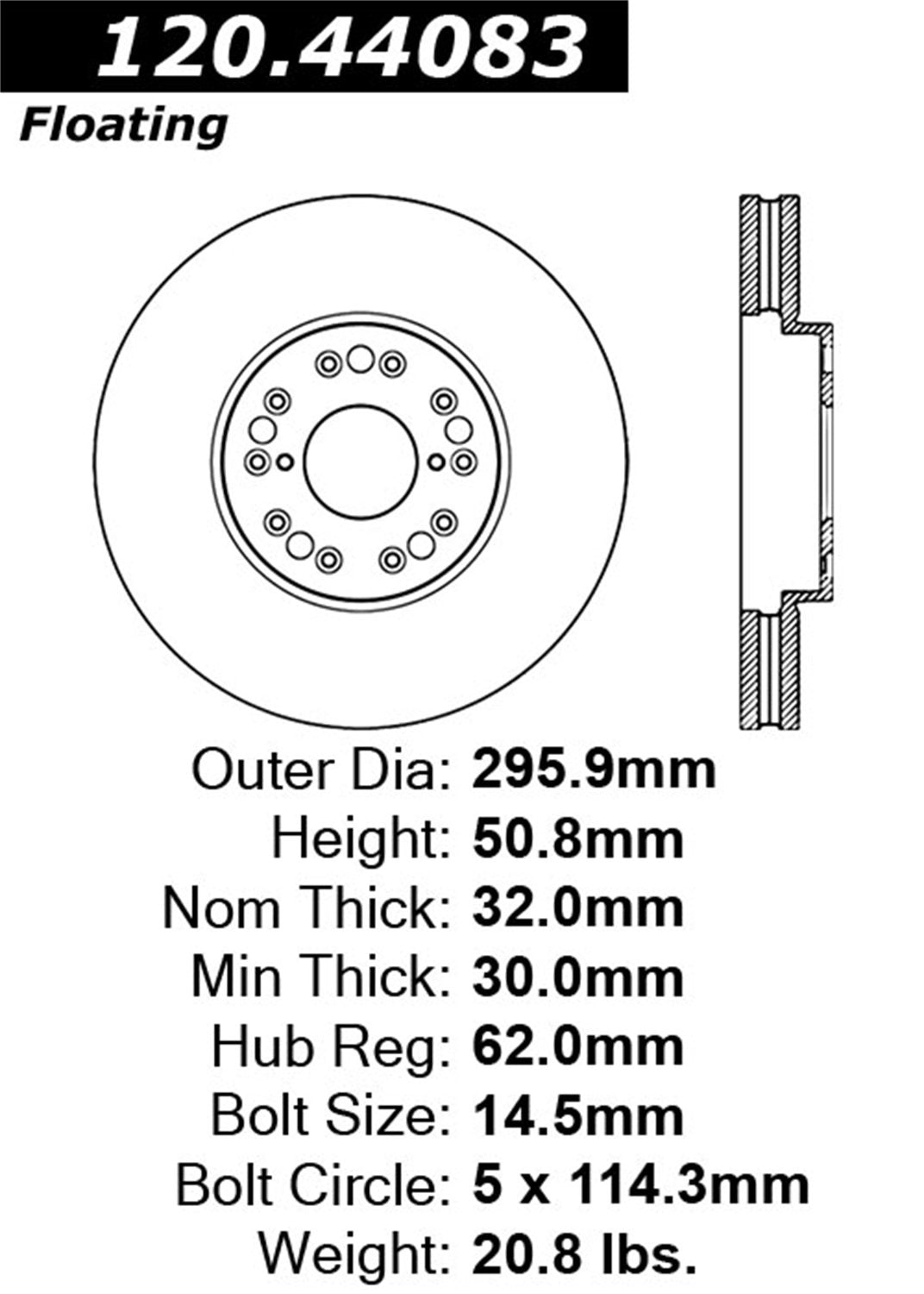 Sport Drilled/Slotted Brake Rotor StopTech 127.44083R (Front Right), 1 Pack