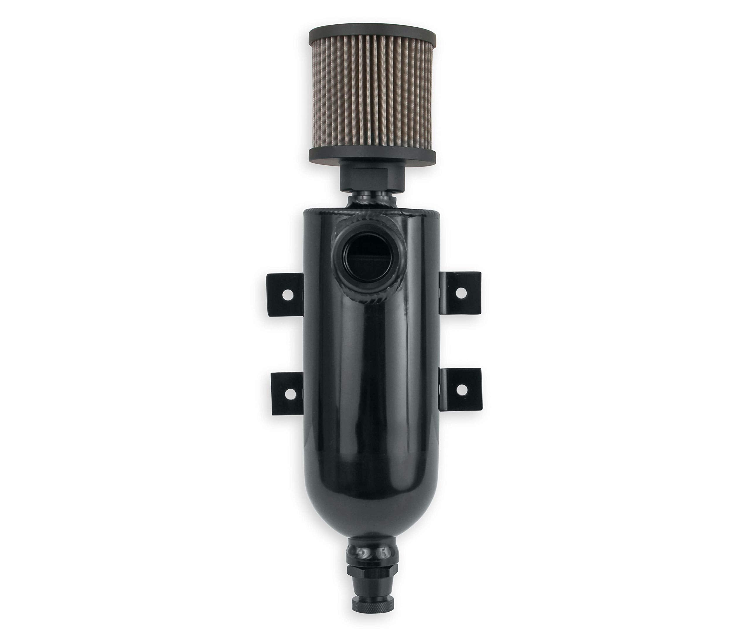 Catch Can Earl's W/An O-Ring Inlet & Filter-Blk