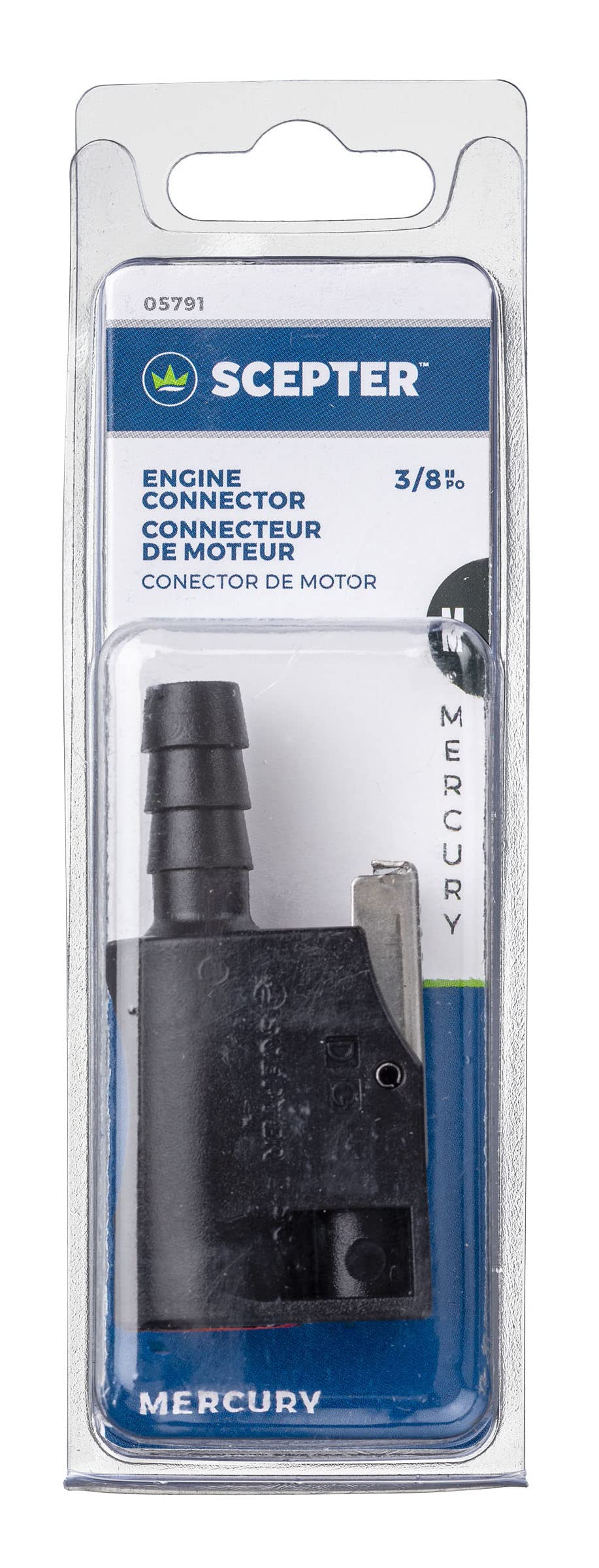 Fuel Line Engine Connector Scepter 05791 - 3/8" Female, Black