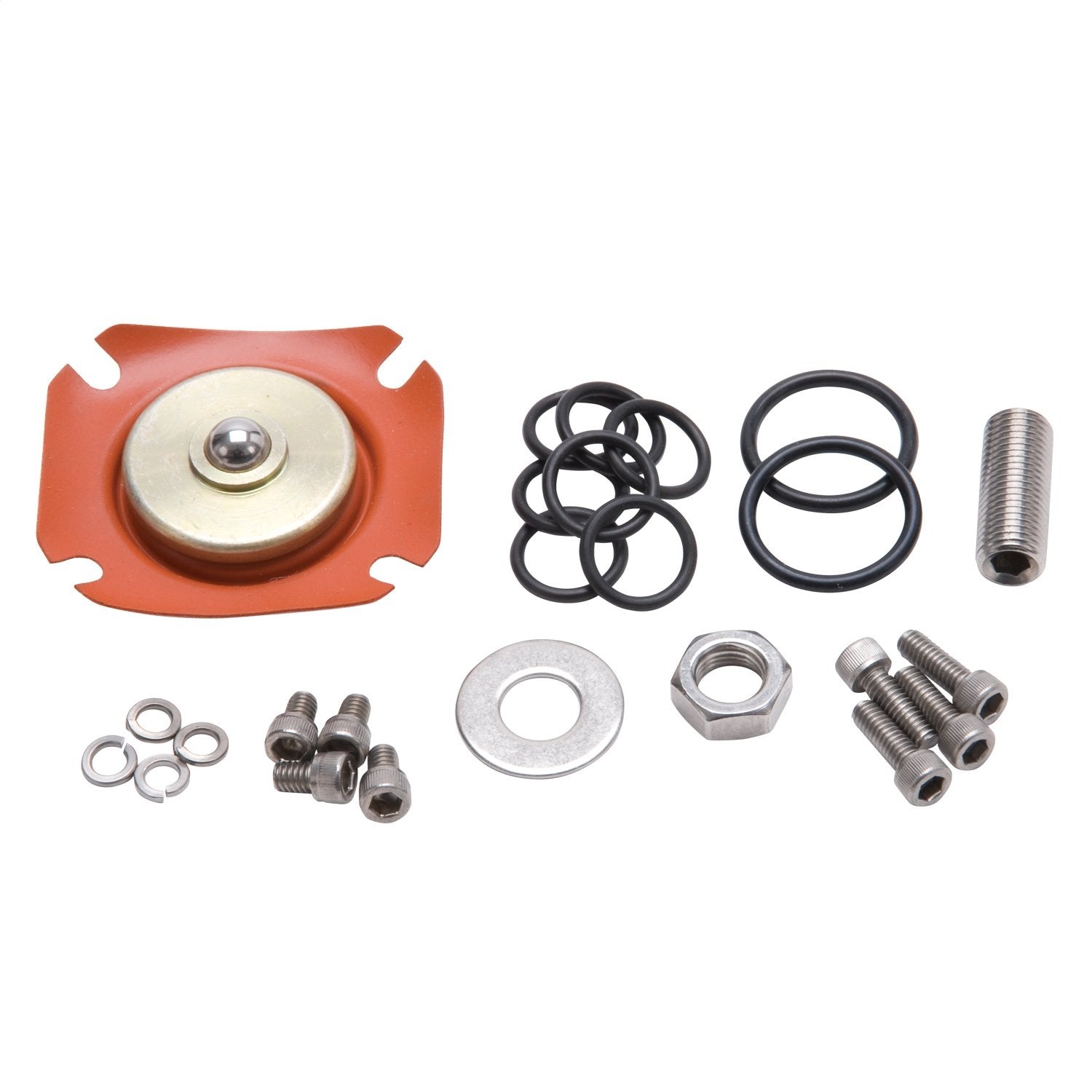 Edelbrock Fuel Pressure Regulator Rebuild Kit 178040 For Carbureted Diaphragm Incl. Hardware For Use w/PN[174051/174052/174053/174081/174103] Fuel Pressure Regulator Rebuild Kit