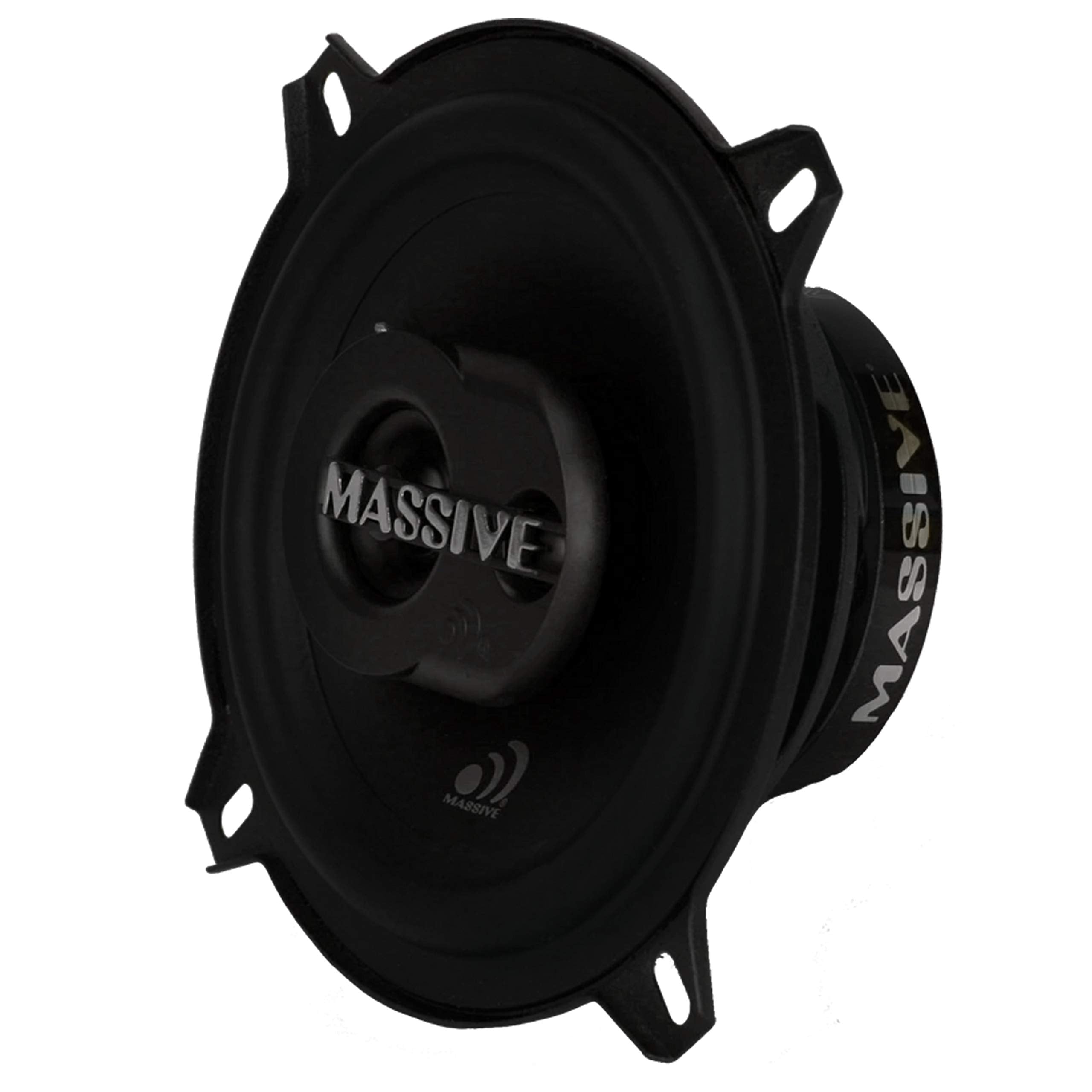 5.25" Massive Audio MX5 | Coaxial 2-Way Car Speakers | 140 Watts Max | Premium Sound, Shallow Mount Design | High-Efficiency Mid-Bass Driver & Silk Dome Tweeter | Easy OEM Upgrade