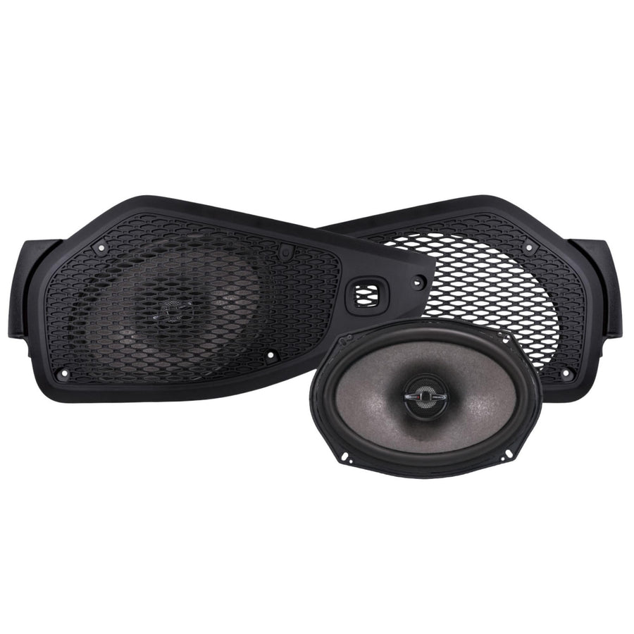 6x9" MB Quart Tuned Rear Coaxial Speakers Upgrade for Jeep Wrangler/Gladiator, with Magnesium Dome Tweeter with Detachable Phase Lens, 220W Peak Power