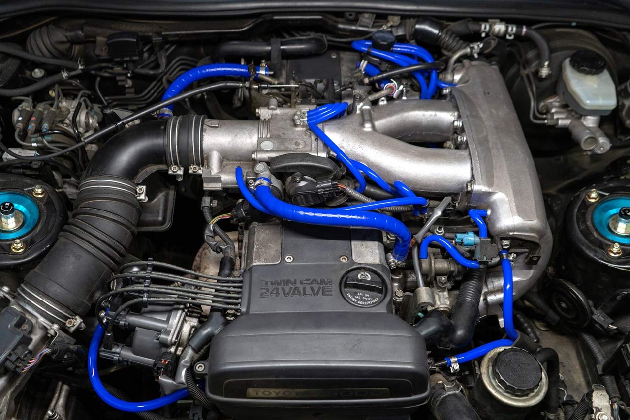 HPS Reinforced Blue Silicone Vacuum and Breather Hose Kit 57-2013-BLUE