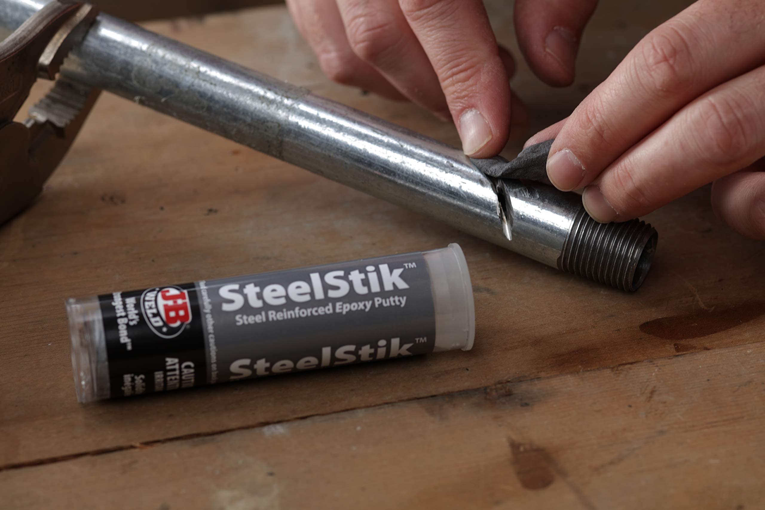 SteelStik J-B Weld 8267-S Steel Reinforced Epoxy Putty Stick - 2 oz