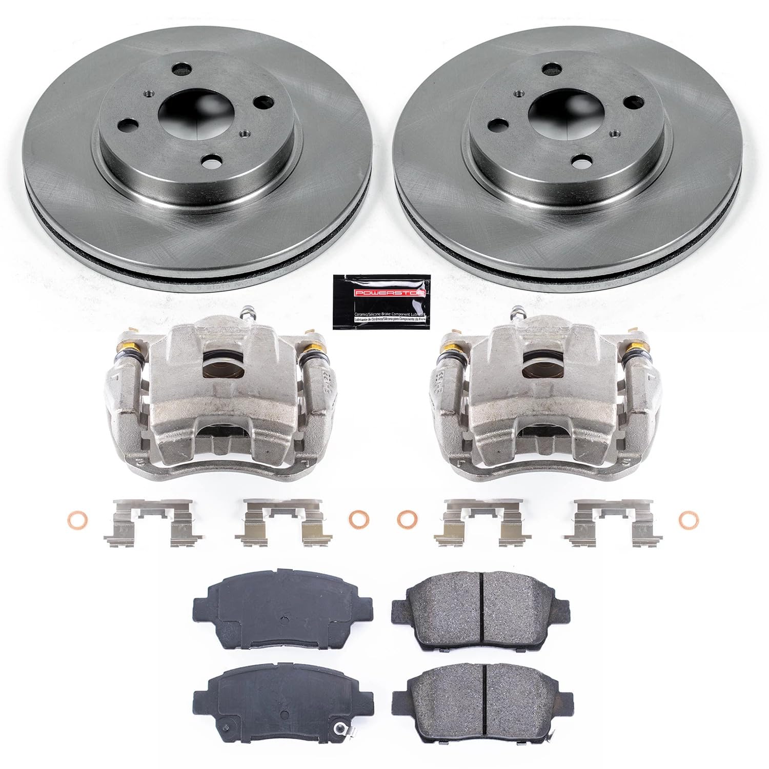Power Stop Replacement KCOE109 Front Brake Caliper Kit- Brake Pads, Brake Rotor & Calipers