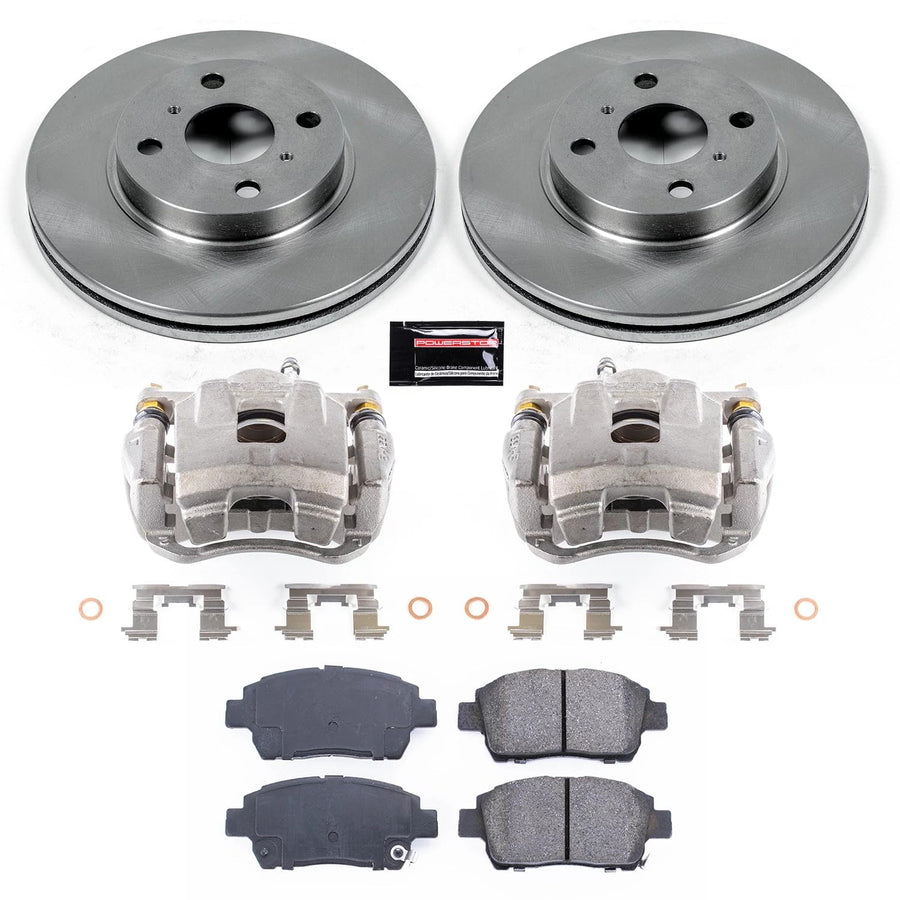 Power Stop Replacement KCOE109 Front Brake Caliper Kit- Brake Pads, Brake Rotor & Calipers