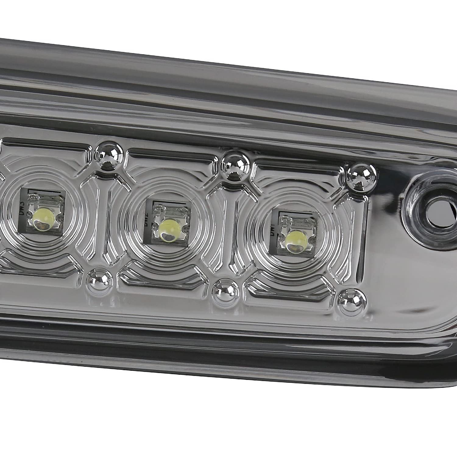 Chrome LED Spec-D Tuning 3rd Brake Light Compatible with 2007-2012 Chevy Silverado, 2007-2012 GMC Sierra 1500/2500/ 3500